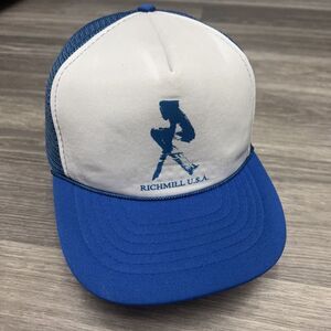 True Vintage 80s Richmill USA Snapback Trucker Rope Hat Work‎ Tool Farmer Faded